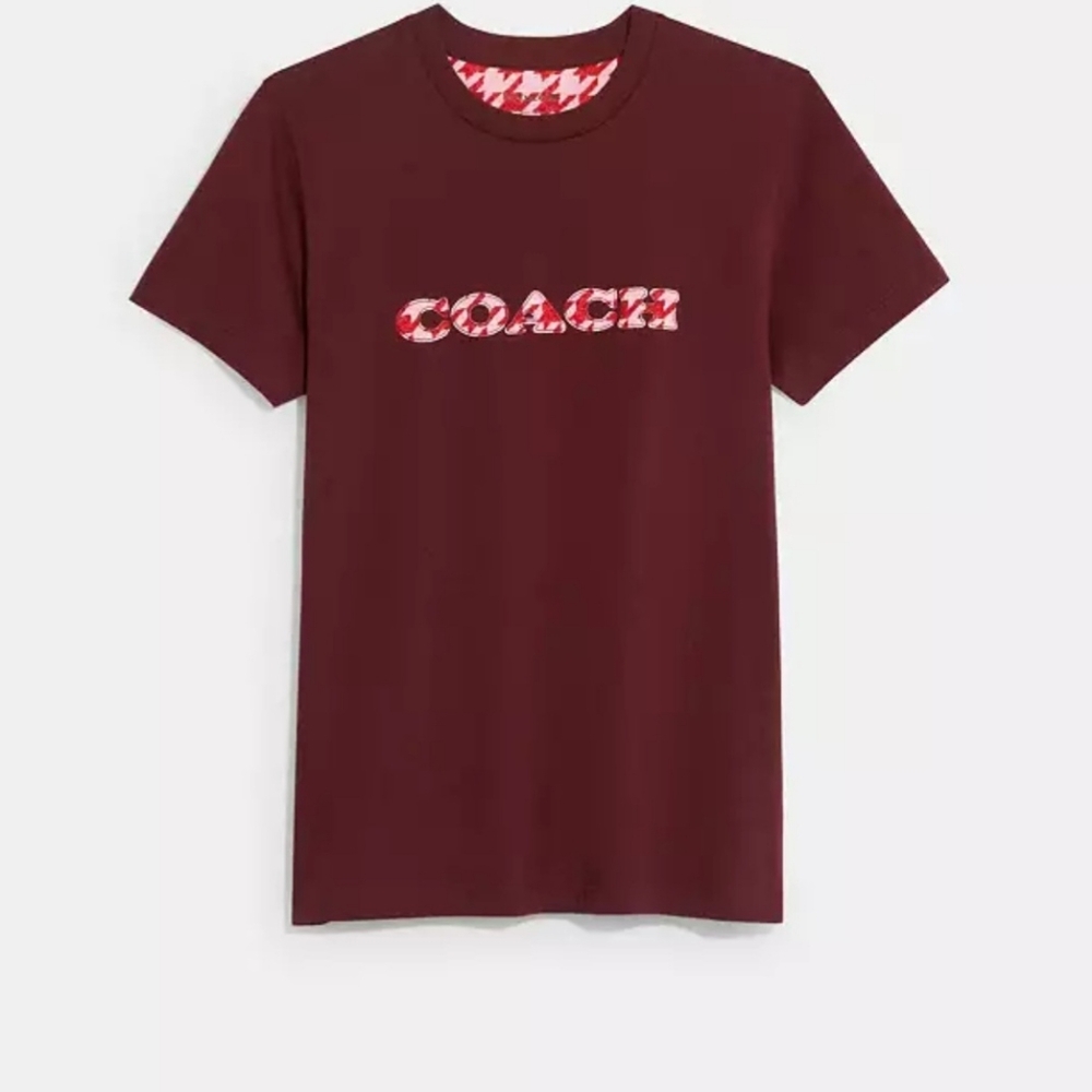 NWT Coach Houndstooth T Shirt size S